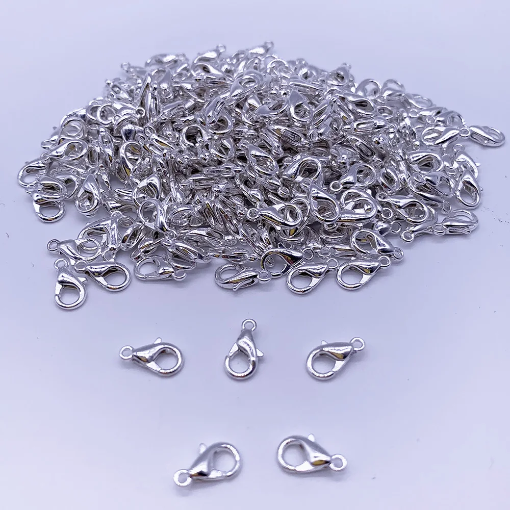 30pcs/lot 10mm Lobster Clasps Hooks Metal Accessories Wholesale 7 Colors For Jewelry Making Finding DIY Necklace Bracelet | Украшения и
