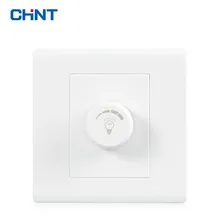 CHNT NEW7D 86 Type Wall Switch White Socket Panel Dimming Switch Knob Light Switches ac09 01j rotary switches band switch cnc panel knob switch