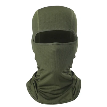 

1pc Army Green Motorcycle Mask Full Face And Neck Thin Soft Breathable Mask For Bicycle Cycling Outdoor Sports Balaclava Hood
