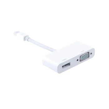 

Zihan Mini DisplayPort Thunderbolt to VGA & HDMI Adapter cable 2 in1 for Apple MacBook & Air & Pro & iMac