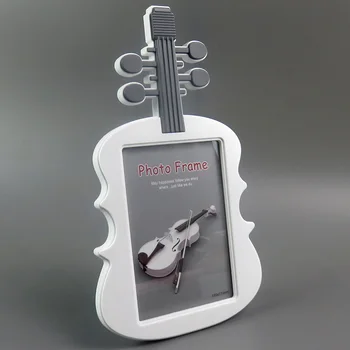 

7 Inch Cute Carton Violin Shape Baby Photo Frame Lovely Kids Picture Holder Photo Display Frame For Home Decor Gift