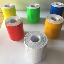 Взрывной 5 см* 3 м светоотражающий полосатый Кристалл соты безопасности дорожного движения предупреждающий светоотражающий ПВХ самоклеящаяся лента