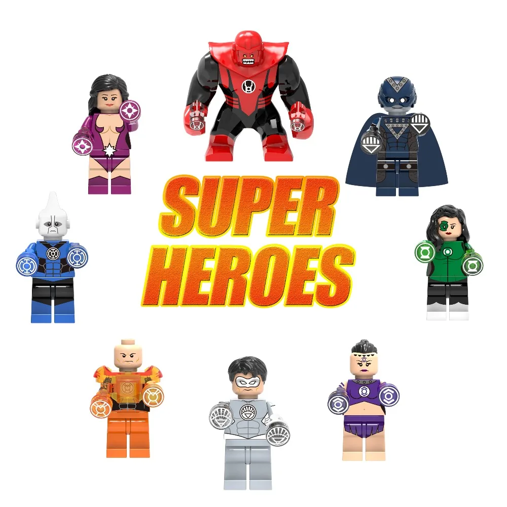 

Super Hero Atrocitus White Lantern Star Saphire Black Hand Legoing building Blocks Action Figures Toys for children Legoing