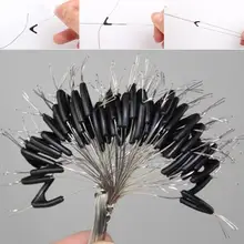 Горячие 50 шт. двойные крючки контактор устройства лески пространство бифуркации восемь тип пространства бобов линия поворотный связывающий инструмент