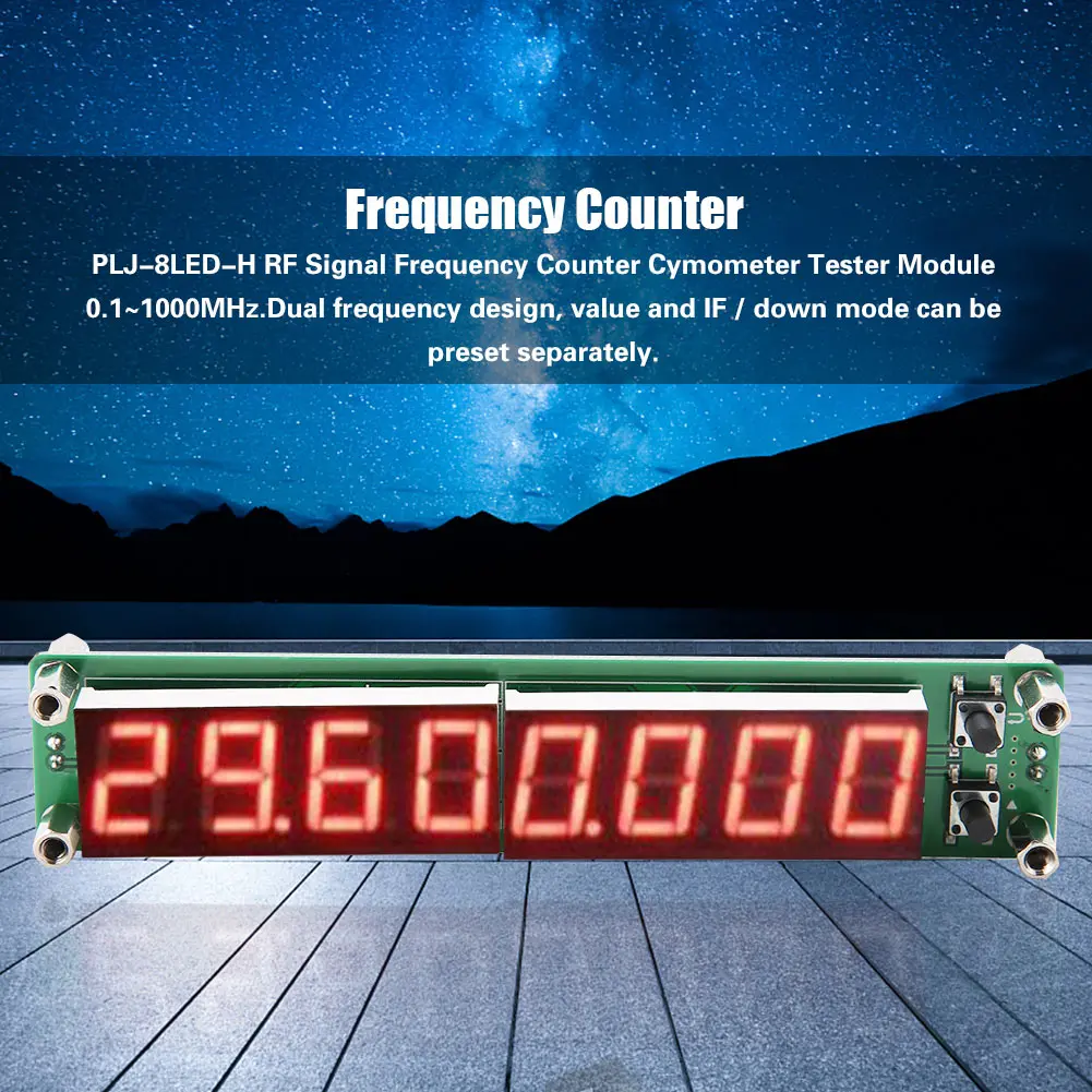 0 1 ~ 1000 МГц PLJ 8LED H радиочастотный счетчик сигналов измеритель частоты|Измерители