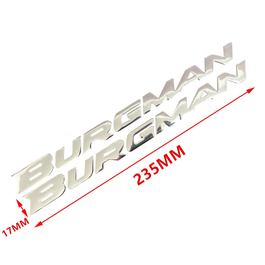 Yecnecty For Suzuki Burgman AN125 AN200 AN400 AN650 Motorcycle Reflective Sticker Decals 3D Chrome 1 Set Scooter Emblems Badge motorcycle sticker decals