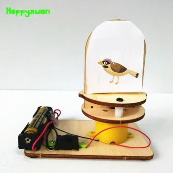 

Happyxuan Physical Optics Experiment Set DIY Science Laboratory Kits Kids Cage Bird Persistence Of Vision STEM Educational Toys