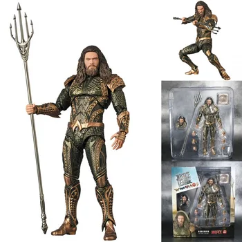 

GZTZMY New DC Justice League Super Hero Aquaman Mafex Aquaman PVC Action Figure Toy Doll Anime Figures Christmas Birthday Gifts