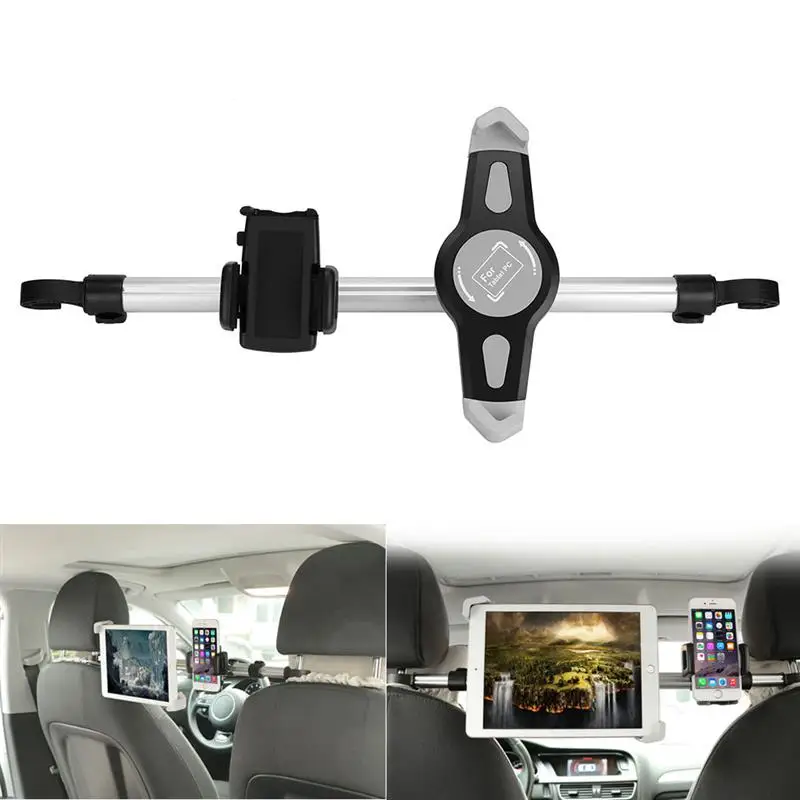 

Car Seat Tablet Phone Holder Mount Bracket Adjustable Scalable for IPhone 7-10.5" Tablets IPad Mini 2 3 4 Kindle