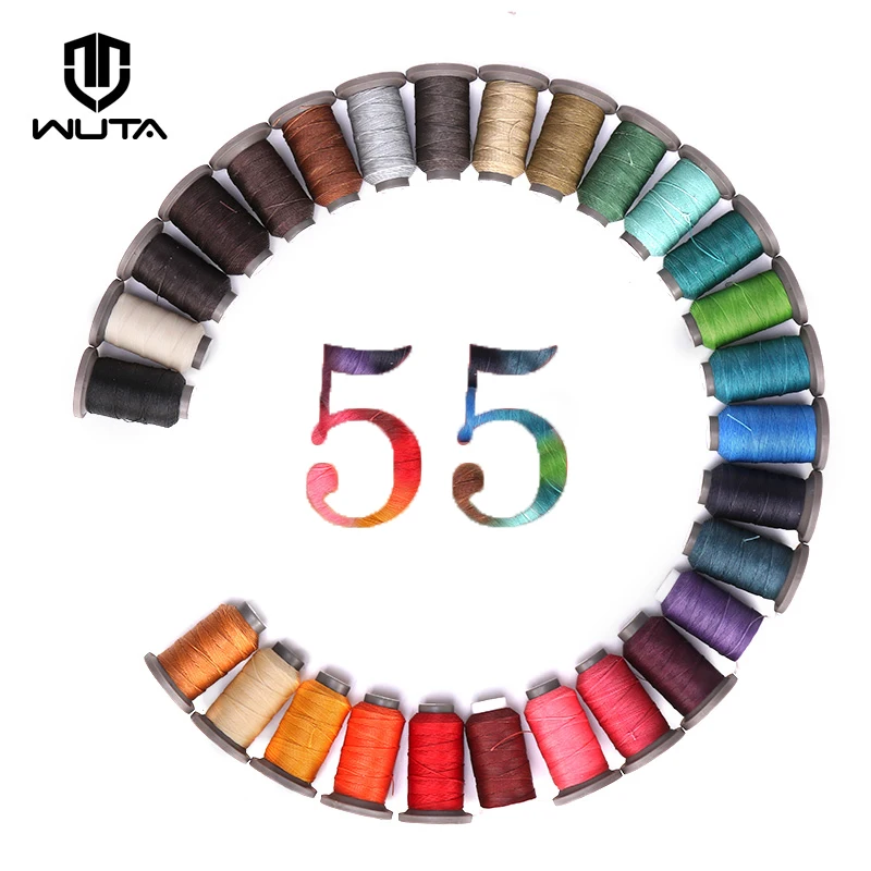 WUTA 90m Leather Sewing Round Waxed Thread 0.55mm Polyester Hand Sewing Line Leather Craft Tool ,Economy International Shipping - Image 2