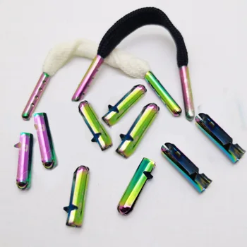 

5PCS Color Shoelaces head rope tail clip metal lace head shoe accessories Round Replacement Shoestrings Head