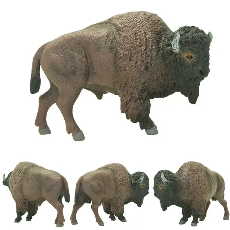 Оригинальные настоящие дикие жизни зоопарк модели животных американские Bison
