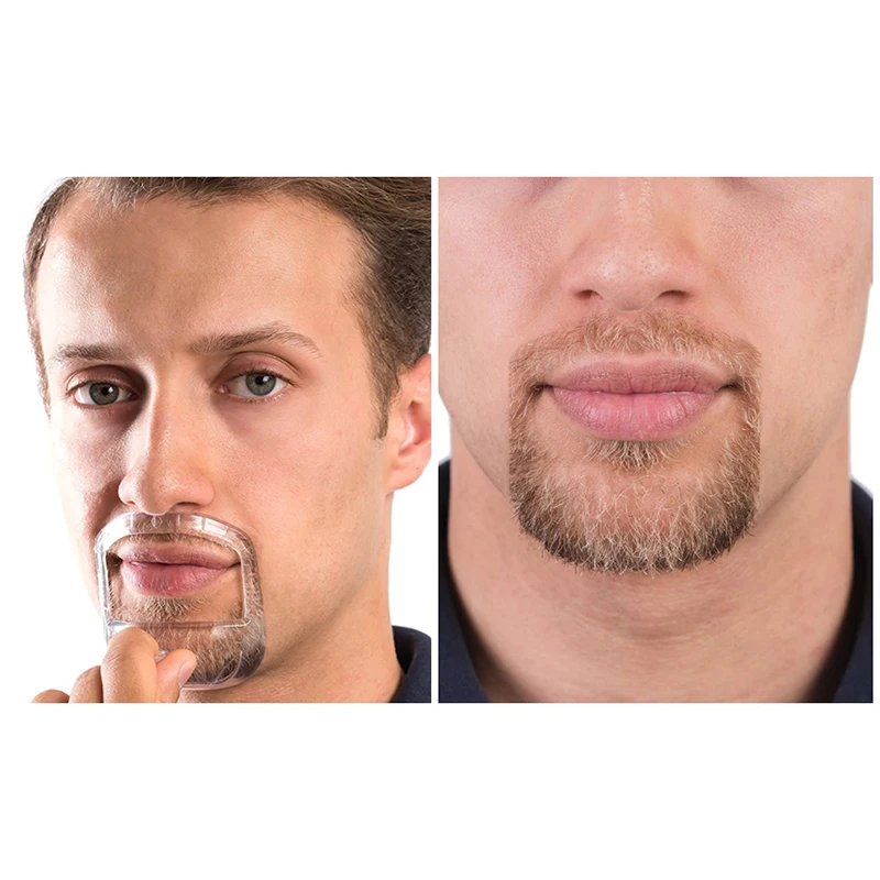 

8 in 1 Beard Shaping &Styling Tool with Inbuilt Comb for Perfect Line up &Edging Men's Facial Hair Style Stencil Beard Comb