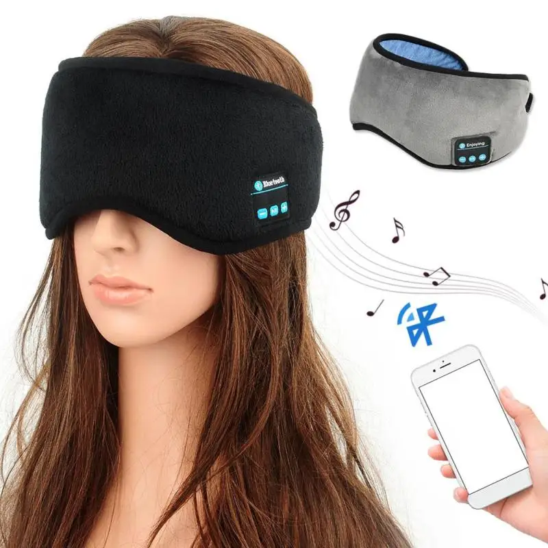 Беспроводной Bluetooth маска для глаз Наушники сна держатель телефона Мягкие