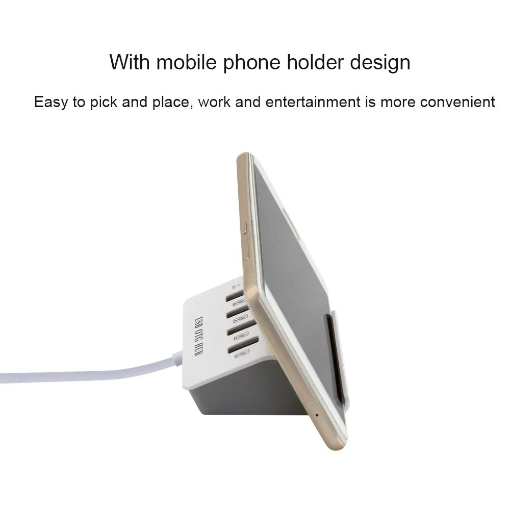 Разветвитель CHYI с 4 портами USB 3 0 и подставкой для телефона|USB-хабы| |