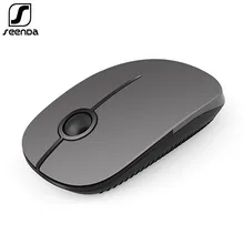 SeenDa Silent Wireless Mouse 2.4G usb Mouses for Laptop Notebook Chromebook Computer Office Optical Mouse Ultra Slim Mice pc jelly comb 2 4g usb wireless mouse for laptop ultra slim silent mouse for computer pc notebook office school optical mute mice