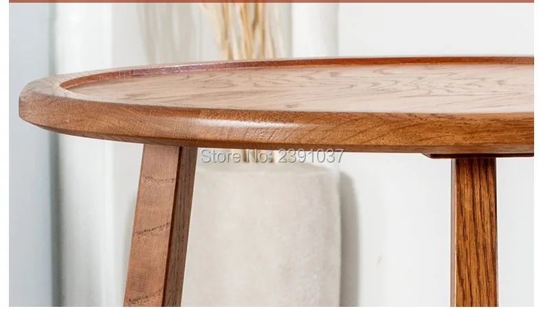 Brand New Japanese-style Oak Wood round coffee table coffee round table, round furniture, for tatatami tea house coffee shop