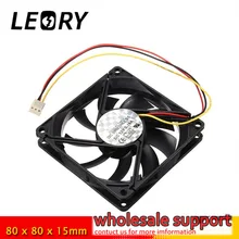 LEORY DC 12V 3 Lines Вентилятор Охлаждения 80мм x 80мм x 15мм 3 Контактный Пластиковый Универсальный Охлаждающий Охладитель Вентиляторы Для ПК Вентиляторы Для Воздушного Потока Для Компьютеров