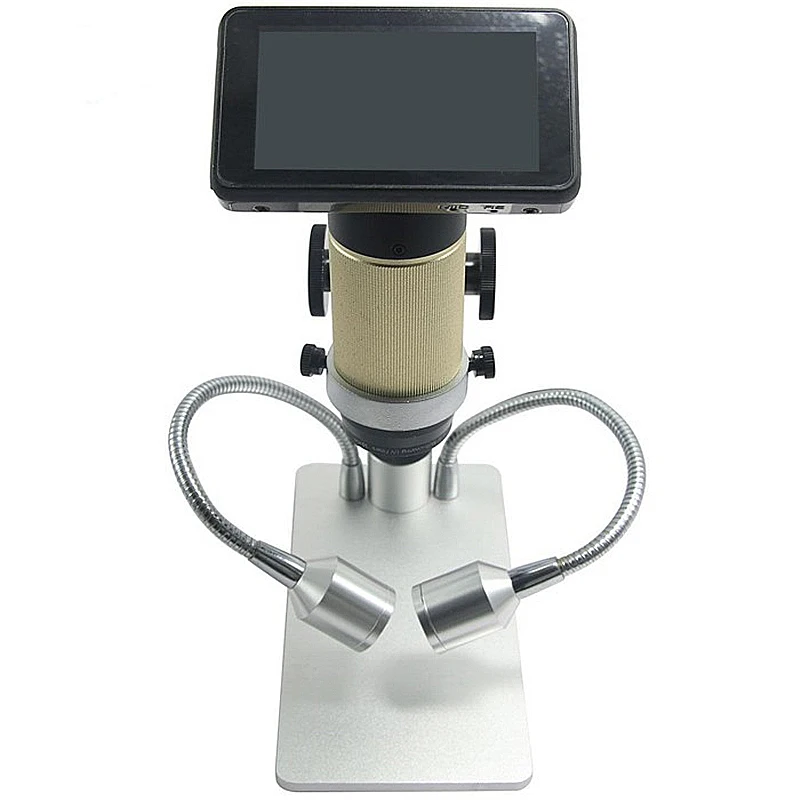 

HDMI 1080P USB Digital Electronic Microscope DM4 LCD Display VGA Microscope with LED Light Stand for PCB Motherboard Repairing