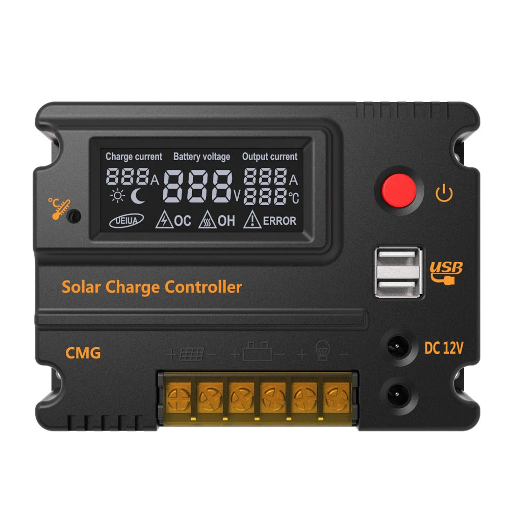 

CMG-2420 12V/24V 20A Solar Charge Controller Panel Battery Regulator Auto Switch Overload Protection