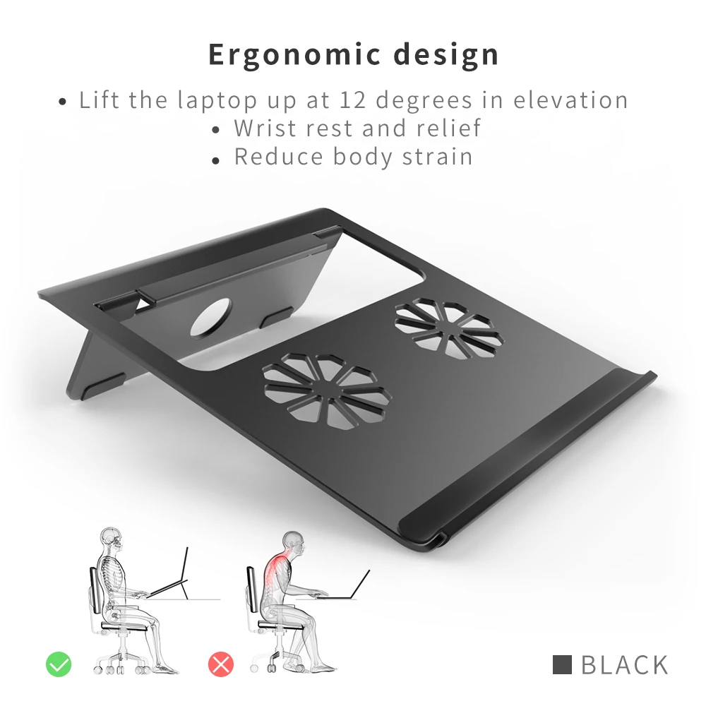  Laptop Notebook StandAluminum Ventilated Support Foldable and Portable Universal Desktop Holder Up 