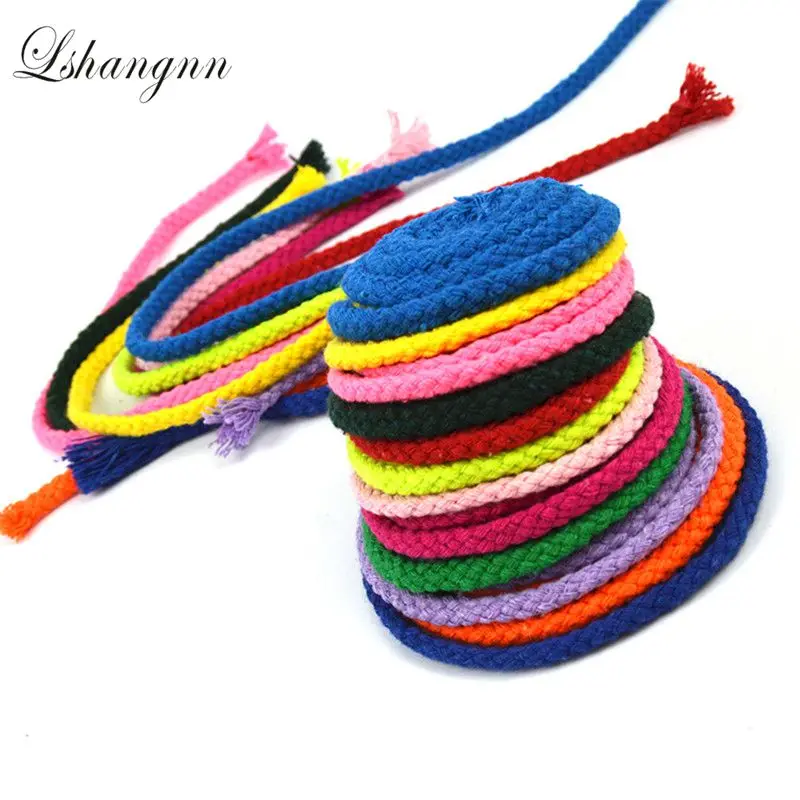 

5MMX30Meters DIY Handmade Cotton Rope Woven Cotton Cord String For Accessories Bag Craft Projects Cord Cotton Rond 24 Color