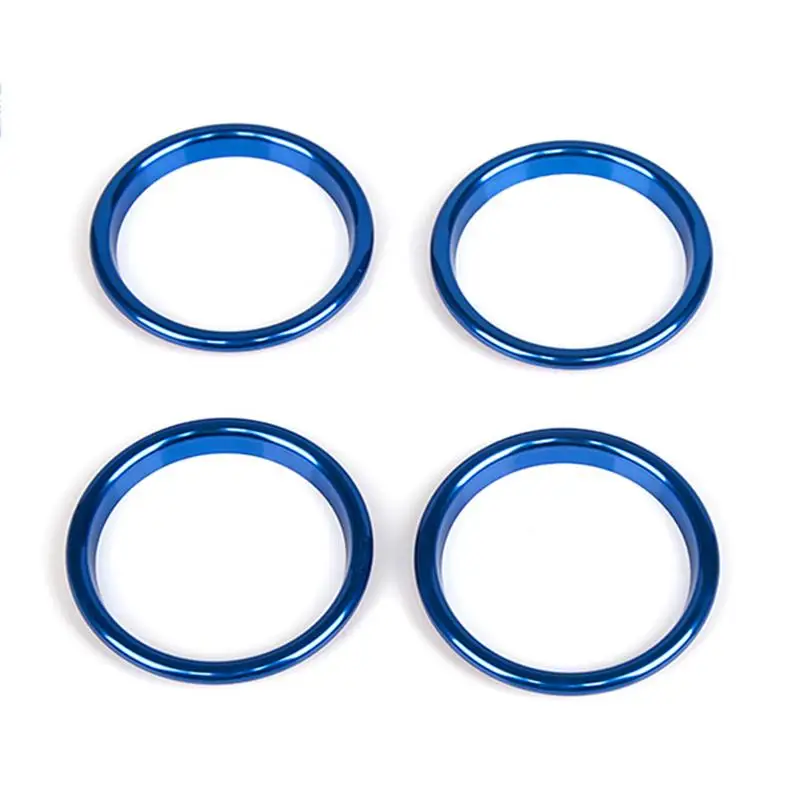 Anillos decorativos de acero inoxidable para coche, anillos brillantes de salida de aire acondicionado, piezas de decoración Interior, accesorios de tira brillante