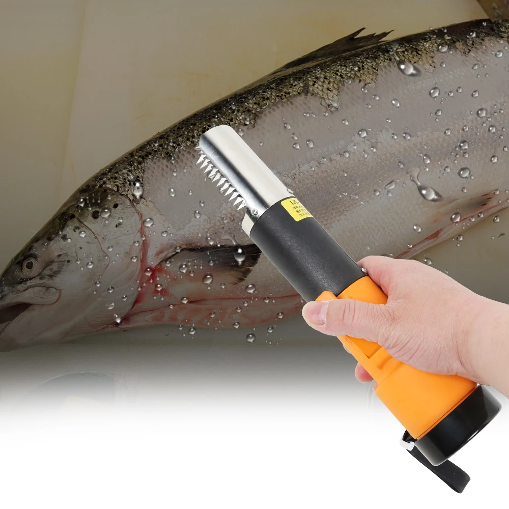 New-look Electric Fish Scalers Electric Fish Scaler Scale Remover Fish Tool Automatic Waterproof Fishing Scale Cleaner Brush Tool Remover Cleaner Rechargeble Scaler Waterproof Scraper for Fish 