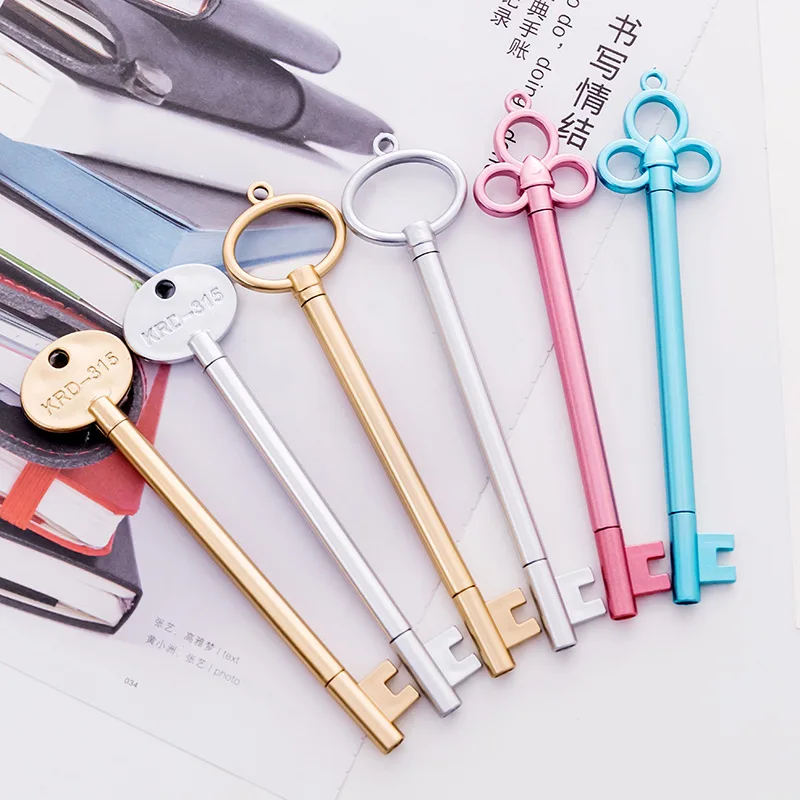 

Vintage Creative Key Shape Gel Pen Black Pen Cute Primary School Students Learning Supplies Pen