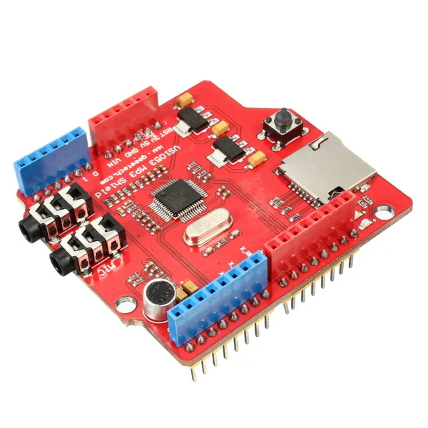 

LEORY 5V DC VS1053 MP3 Shield Module Board with Amplify Decoder Board with OGG Recording Function 65x70mm