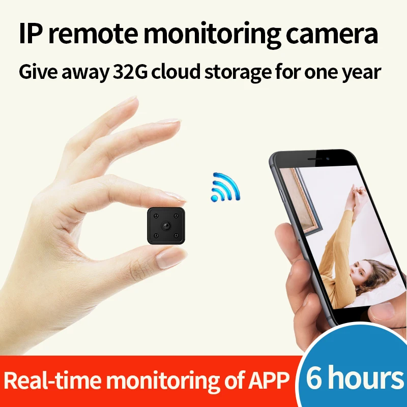 

Night Version Video Recording IP Camera Support 64G TF Card 140 Degree 0.4 inch Mini Camcorder 1080P High Resolution Cam