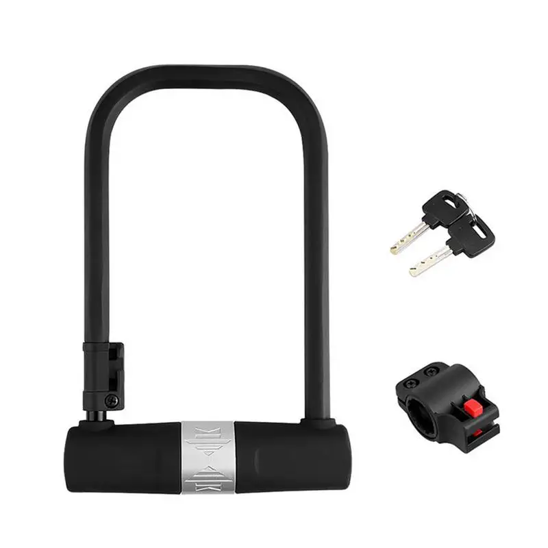 

Bike U-Shaped Lock Cycling Security Carbon Steel Anti-theft Bicycle Lock Holder Key For Motorcycle Bike Mountainbike Accessories
