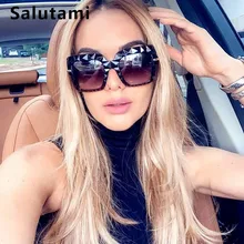 Необычные Черные Квадратные Солнцезащитные очки для женщин, роскошные брендовые винтажные большие солнцезащитные очки с большой оправой, мужские очки Uv400, сплав, оттенки