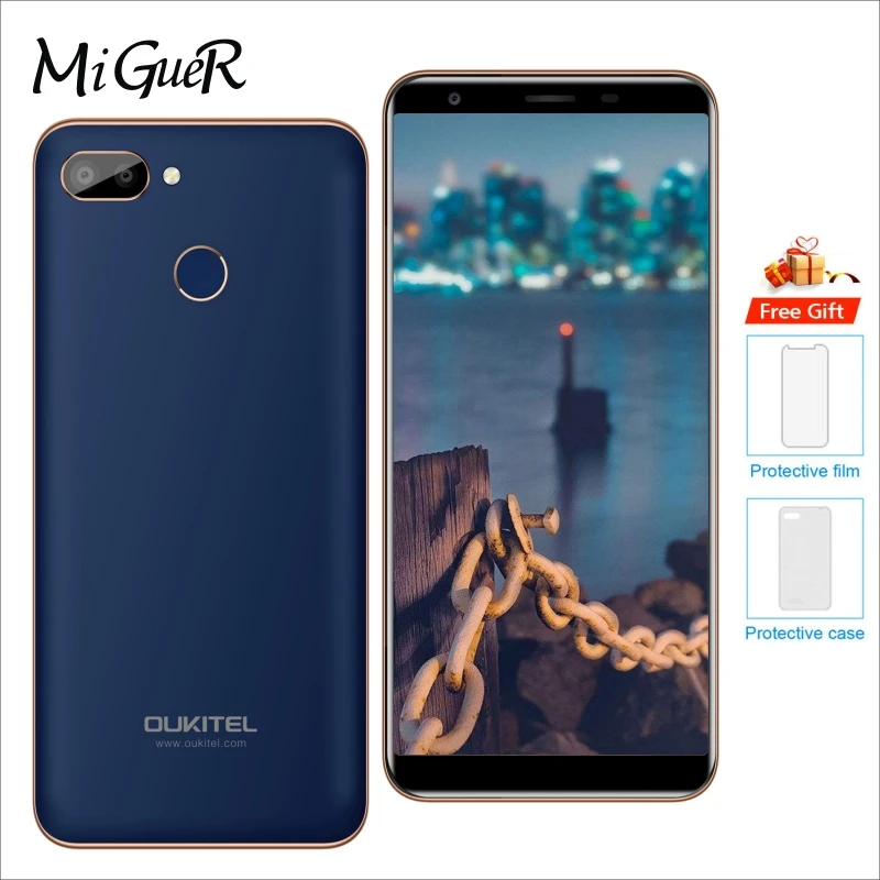 

OUKITEl C11 Pro 5.5"FHD 18:9 Android 8.1 Mobile Phone MTK6739 Quad Core 3G RAM 16G ROM 3400mAh 8.0MP 4G LTE Smartphone Stock