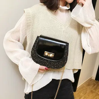 

2019 Female Brand Hand Bag Woman Messenger Bags Lady Metal Chain Women Fashion Leather Shoulder Bag Girls Crossbody Bags