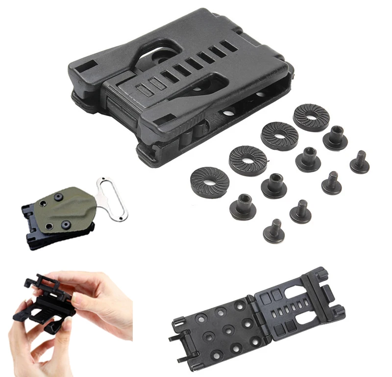 

Kydex Waist Clip Tool K sheath scabbard Kit Attach Back Clamp Belt Camp Hike Fish Outdoor Knife Hunt bushcraft Flashlight spike