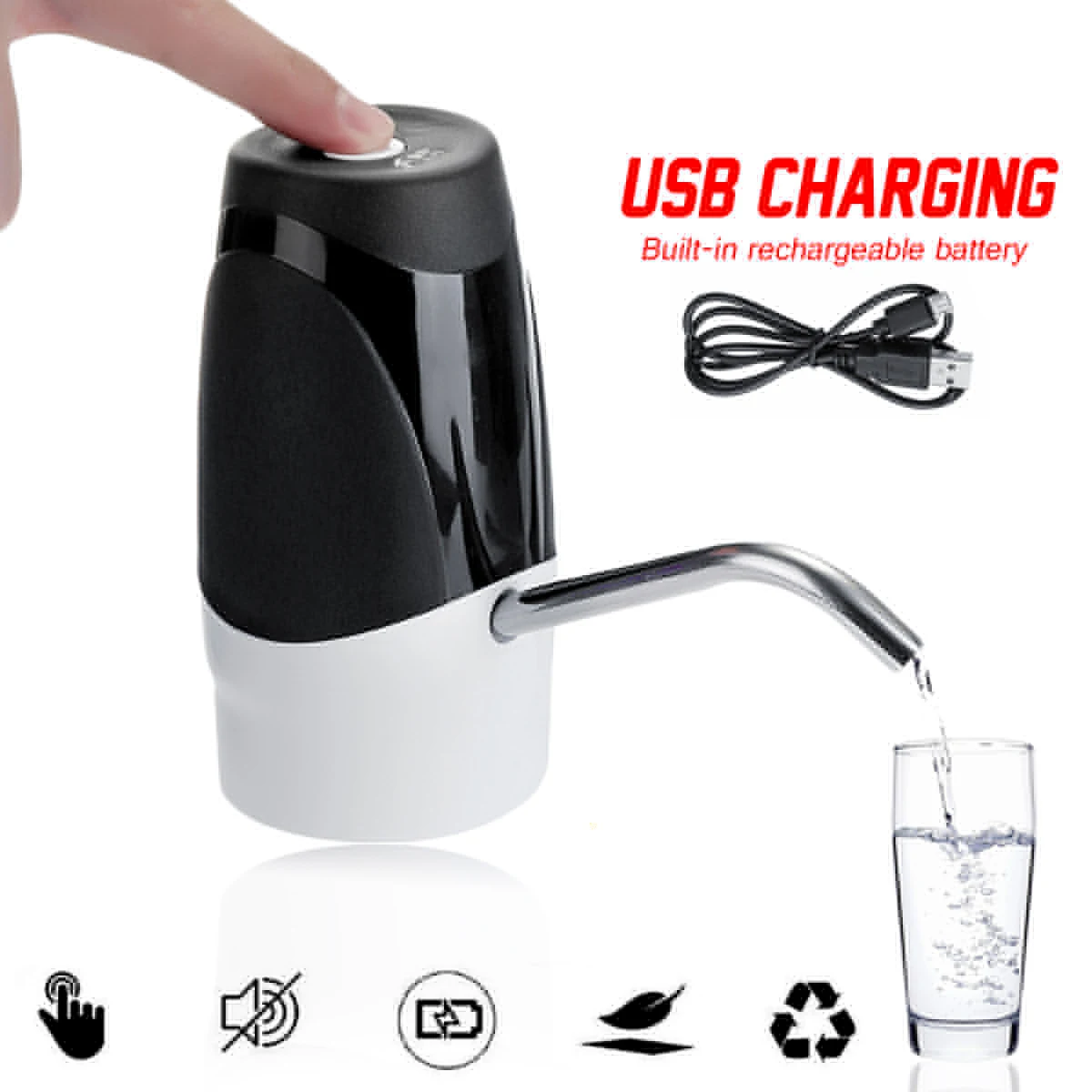 

Water Pump Dispenser Automatic Electric Drinking Bottle Switch USB Charging 5W Portable Gallon USB Charging Adapted Barrelled