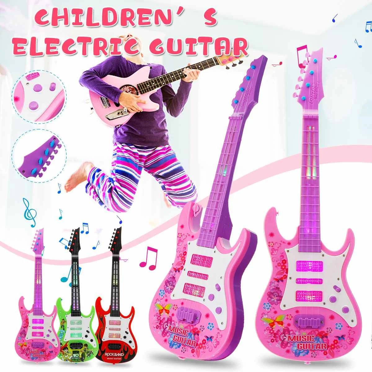 4 струны музыка электрогитара дети музыкальные инструменты Развивающие игрушки для детей Juguetes как подарок на год