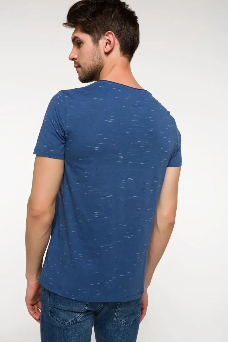 Дефакто мужские надписи печатных Slim Fit Футболка I8672AZ. 18HS. BE100|Футболки| |