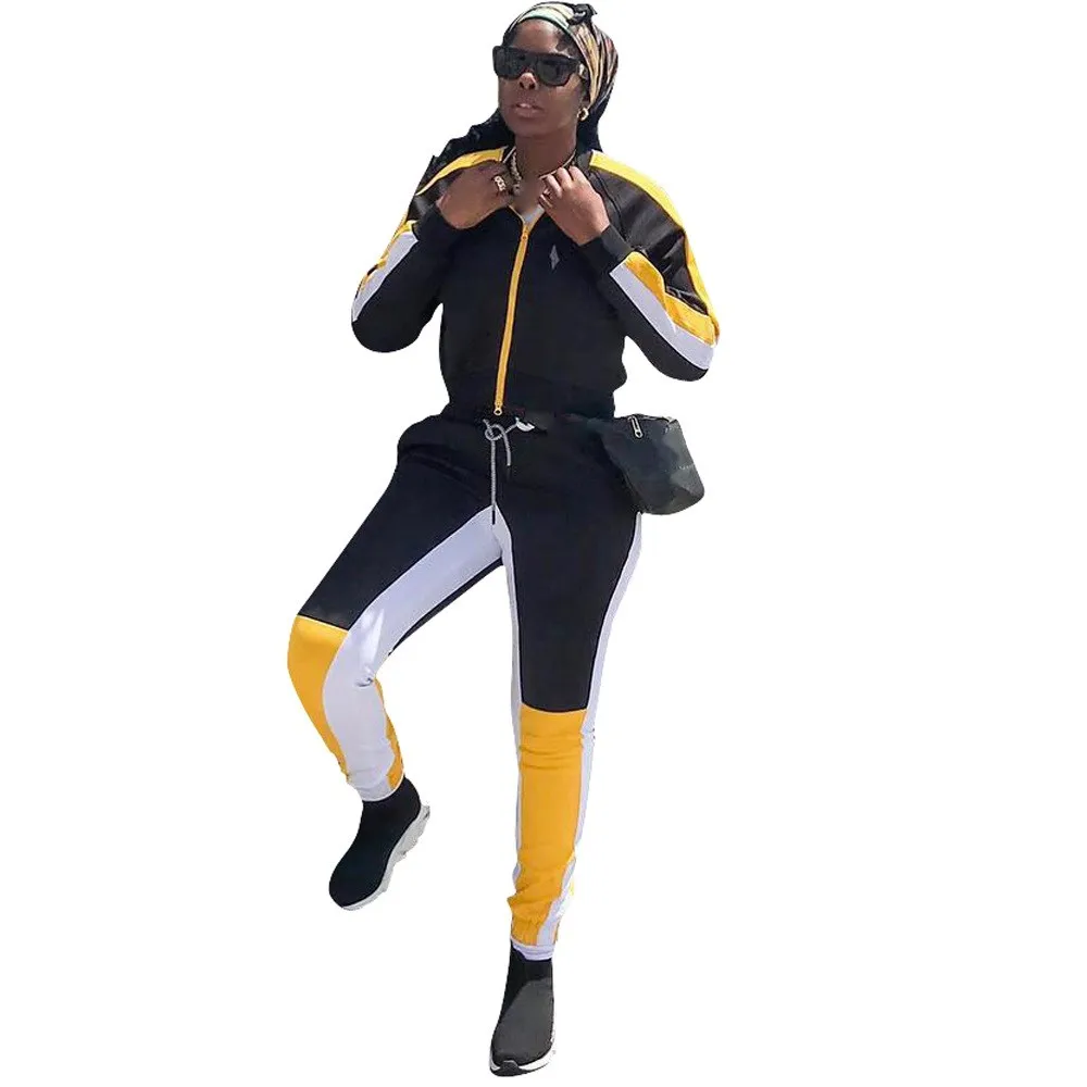 

Plus Size 2 Piece Set Women Outfits Jacket Top Pants Sweat Suits Two Piece Matching Sets Women Tracksuit