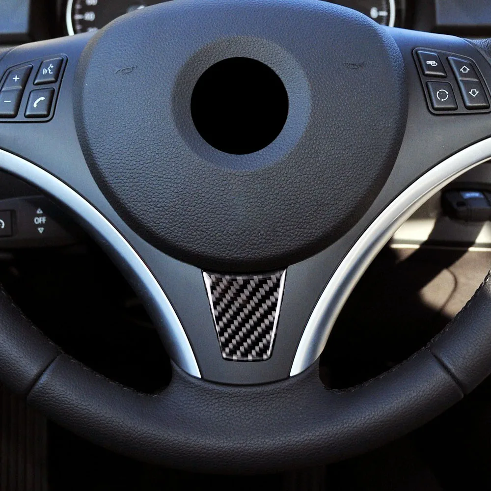 Car Steering Wheel Stickers Carbon Fiber Cover Trim Frame Interior
