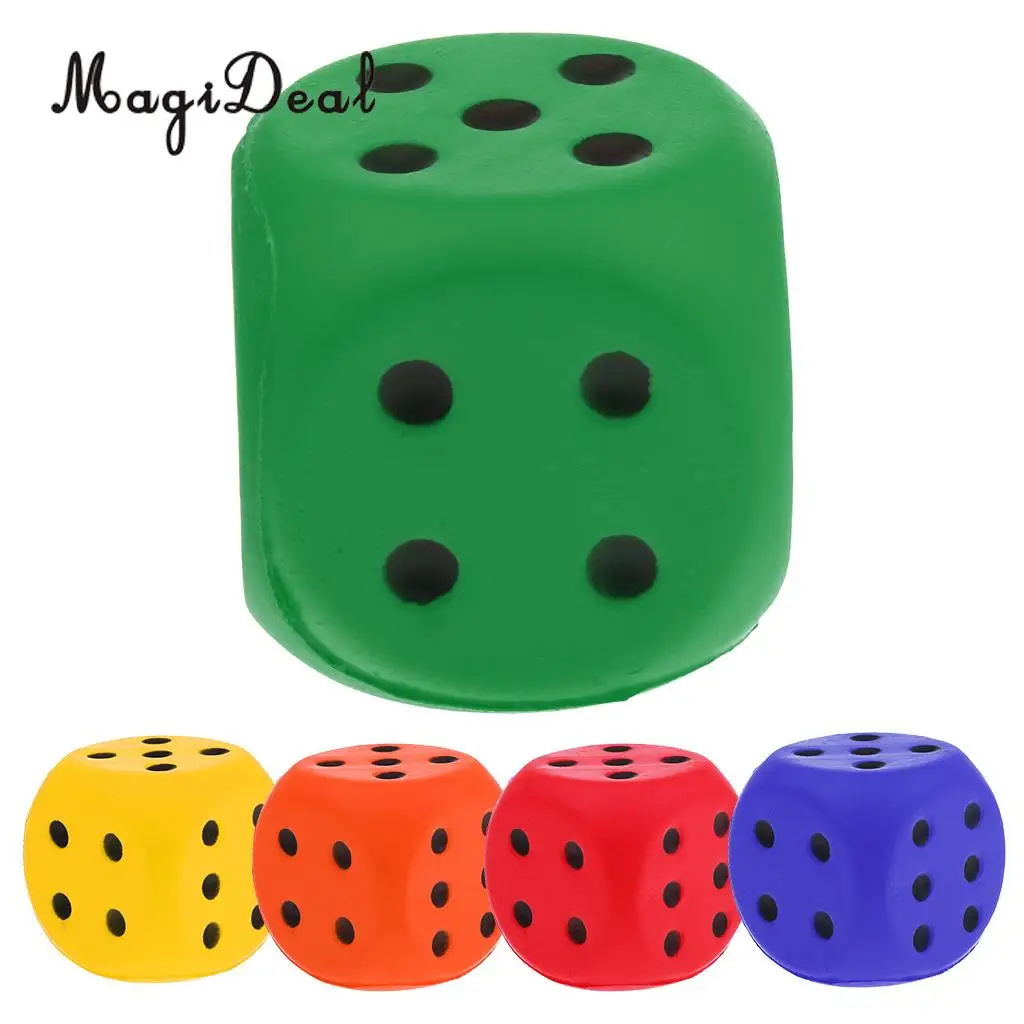  Sponge Dice Foam Dot Dice Playing Dice for Teaching Education Toy Green - 32900598920
