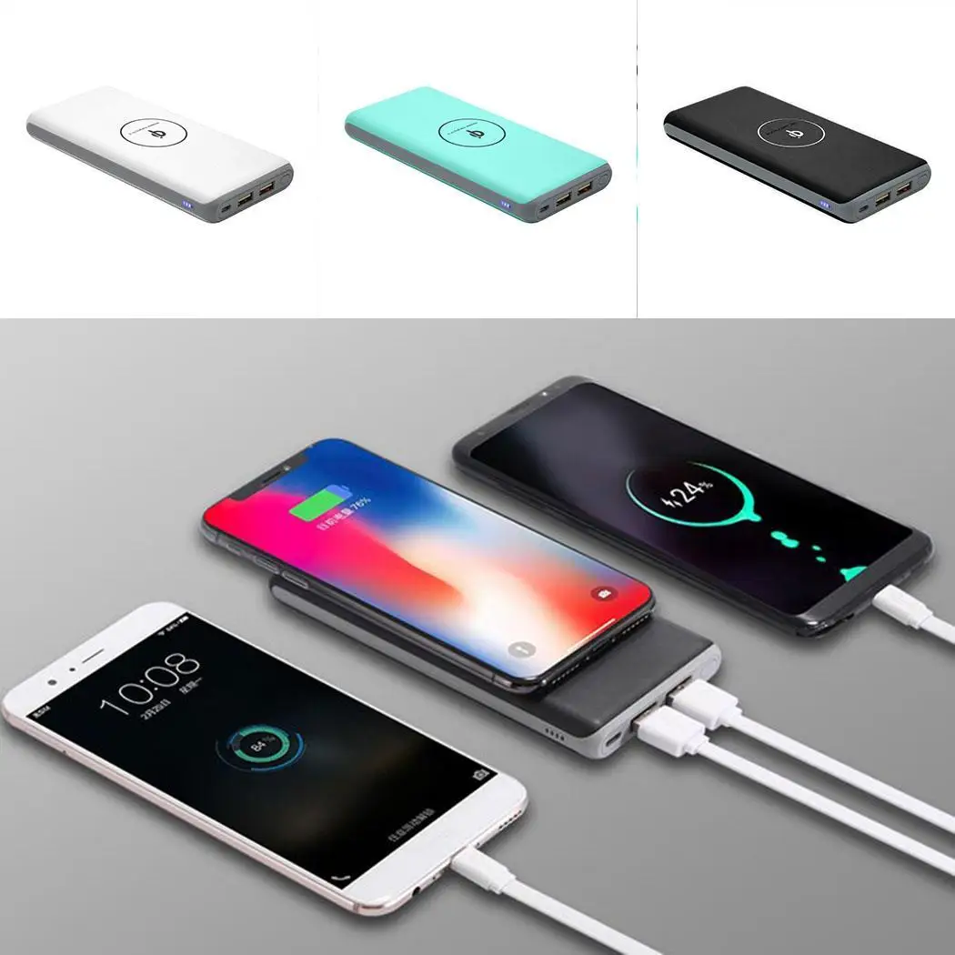 Wireless Mobile Power 20000 mAh Mobile Wireless Charger 85% polymer lithium ion battery Power Bank