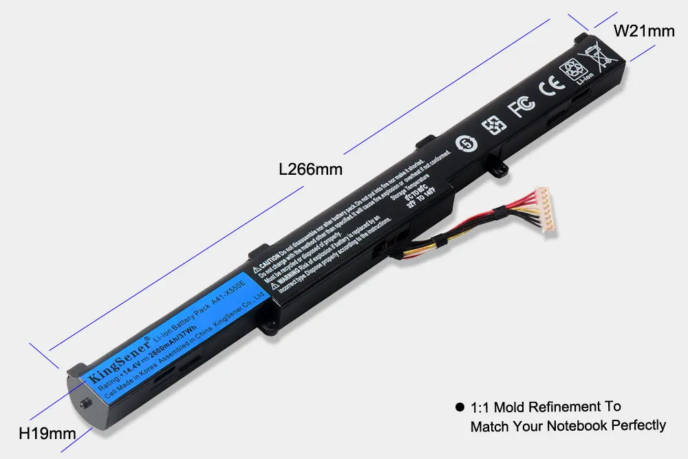 KingSener Корея сотовый A41-X550E Батарея для ASUS X751M X751MA X751L K751L X750JA 450E R752MA R752L X450 X550V X450E 14,4 V 2600 мА-ч