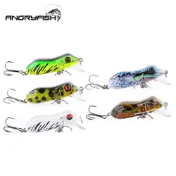 Angryfish 65 мм 10g Crankbait рыболовные приманки воблер для рыбалки приманки Рэй лягушка черная рыба кальмар для Snakehead Weever