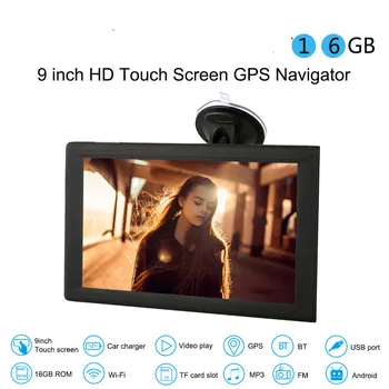 

Android Car Truck GPS Navigation 9" Truck Sat Nav UK & EU Maps POIs For Car HGV Lorry LGV Coach Navigation 16G with DVR Car Cam