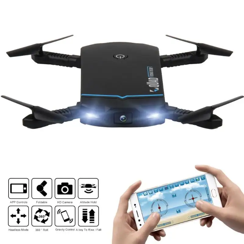 

Foldable 0.3MP HD Camera Drone WiFi FPV App Control 360 Degree Rolling Altitude Hold RC Quadcopter Toy Gift 50m Control Distance