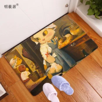 

2018 Homing New Arrive Door Mats for Entrance Door Character cartoon cats Pattern Carpets Living Room Dust Proof Mats Home Decor