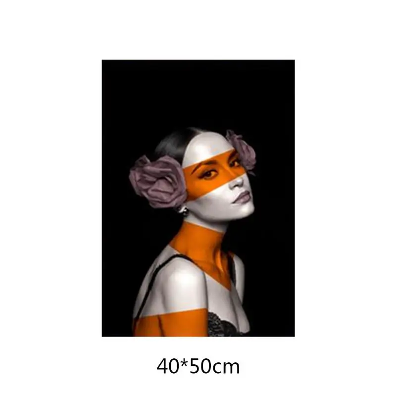 

Nordic Modern Personality Creative Ink Abstract Photography Woman Art Living Room Mural Paintings Decorative Frameless Painting