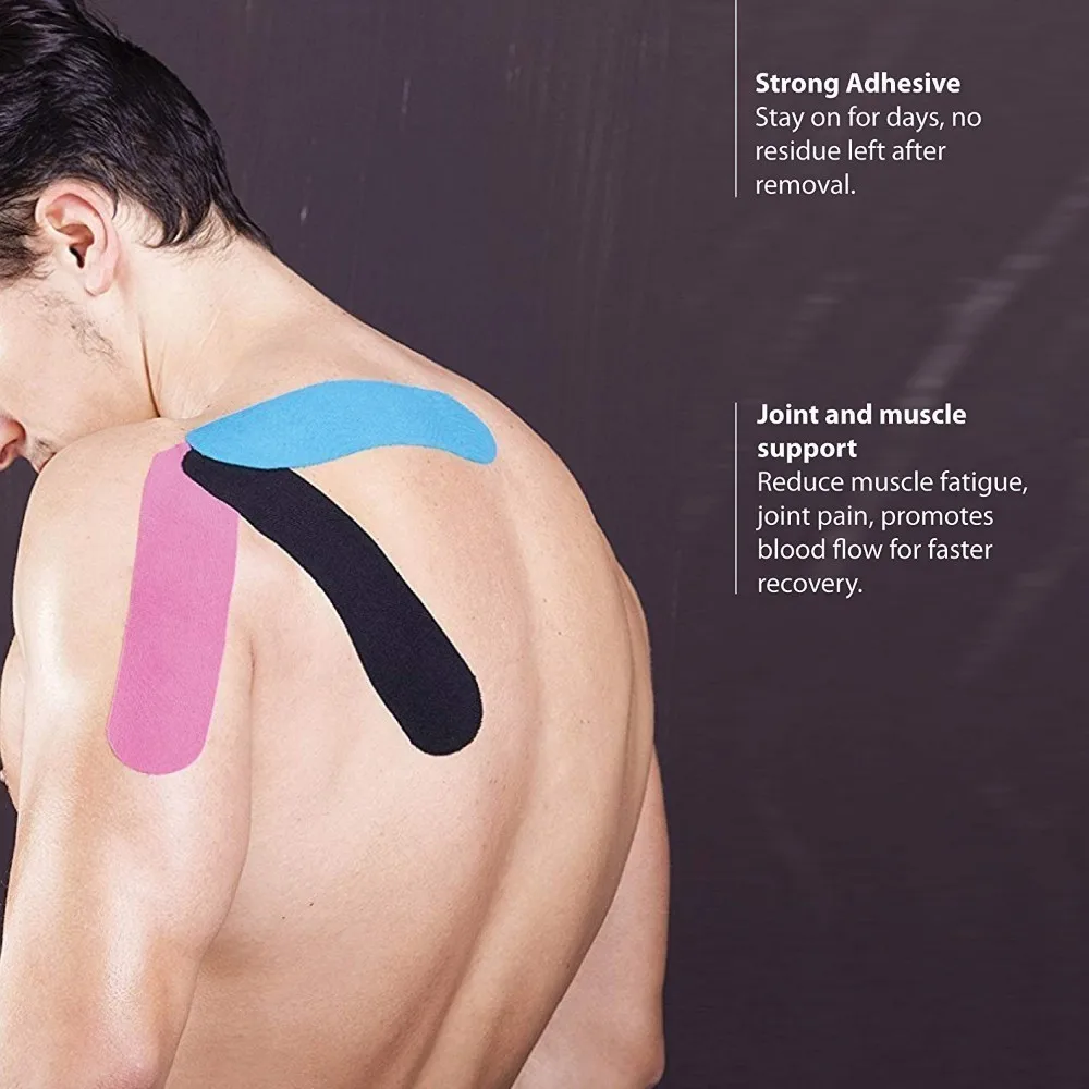 5cm*5m Pre Cut Kinesiology Muscle Tape Elastic Roll Kneepads Adhesive Bandage Protective Gear Sports Safety Knee Pad